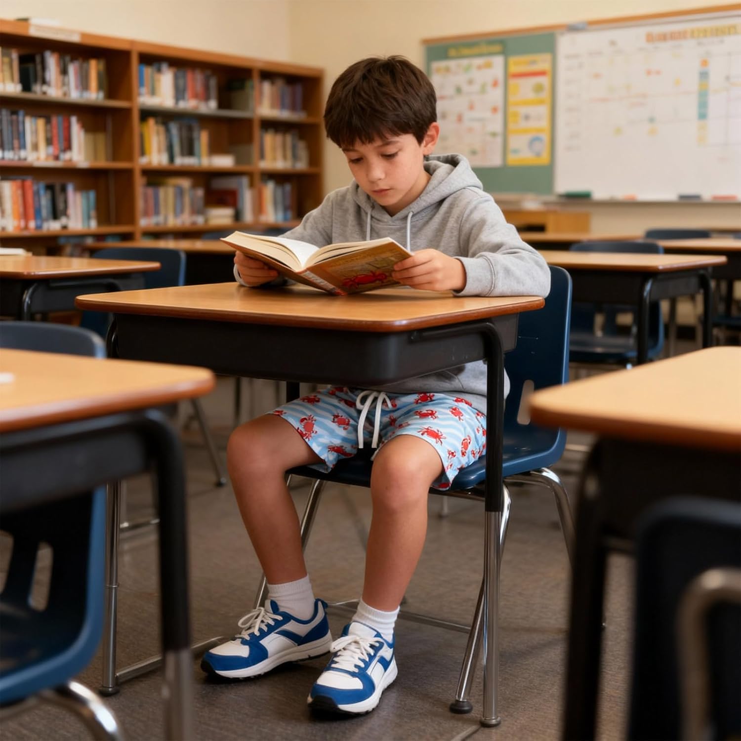 Cozople Boys Swim Trunks with Boxer Brief Liner Compression Swimwear Quick Dry Swim Shorts Bathing Suits 7-20 Years - Image 6