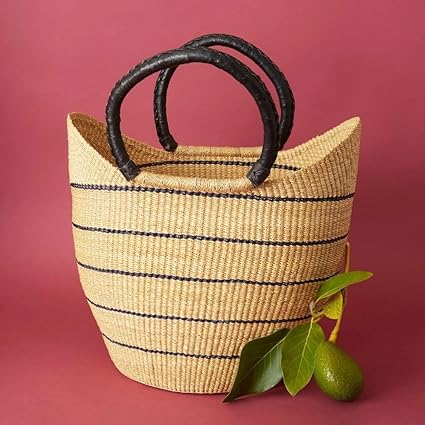 Navy Stripes Market Basket