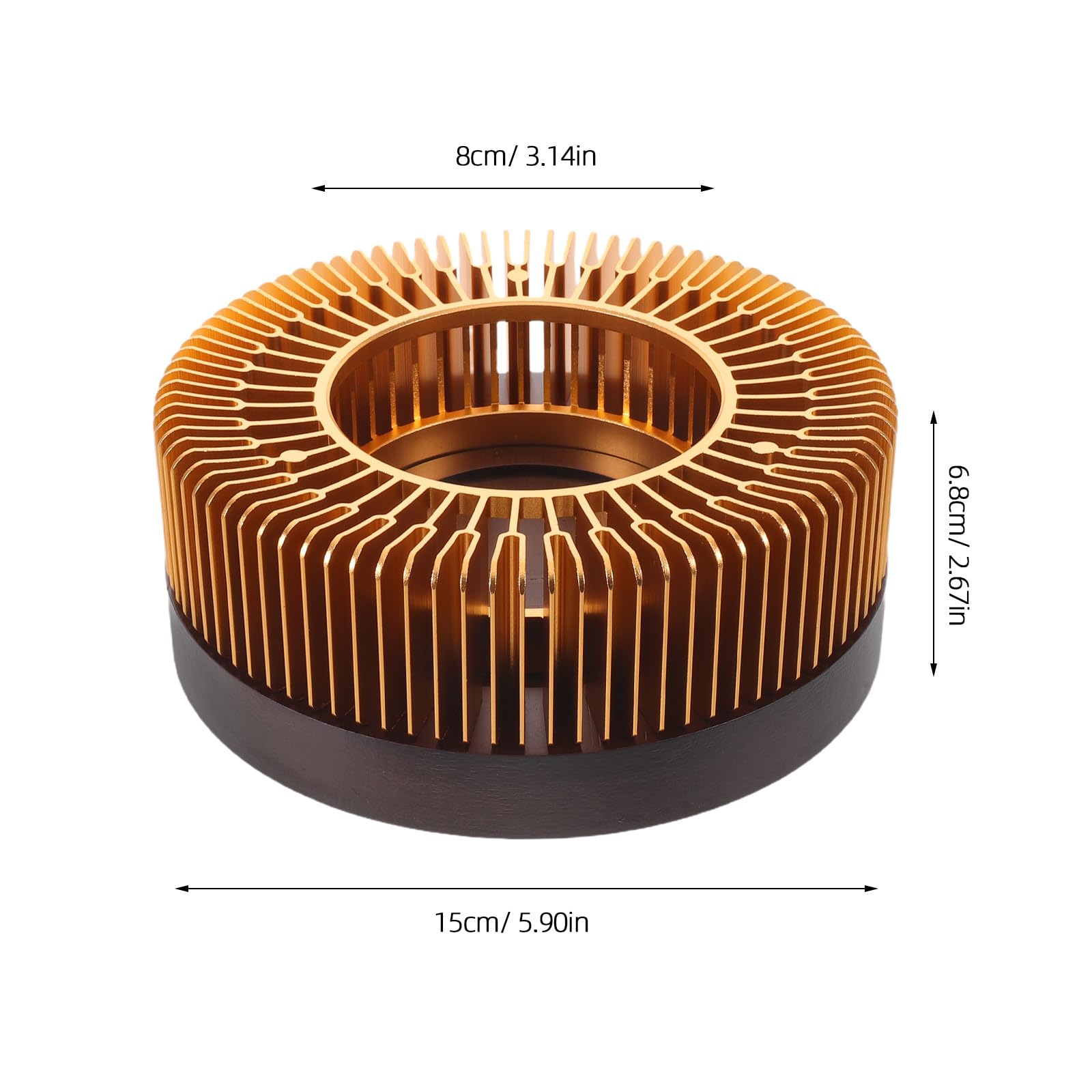 NUOBESTY Calentador de Tetera Multifuncional Alimentado por con Base de Madera y Dorado Diseño Estable y Elegante para Cocinas y Hogar