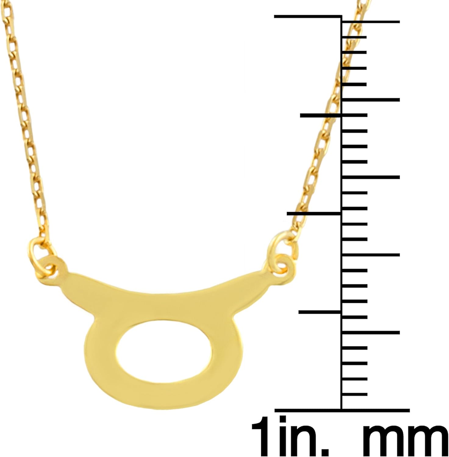 Kooljewelry 10k Yellow Gold Horoscope Zodiac Sign Necklace (18 inch)