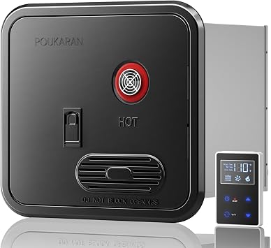 65,000 BTU RV Tankless Water Heater, DC 12V, 18x18 inch Black Door | On Demand Instant Hot Water, High Altitude Available, CSA Certificated, Compact Design, Compatible with all RVs