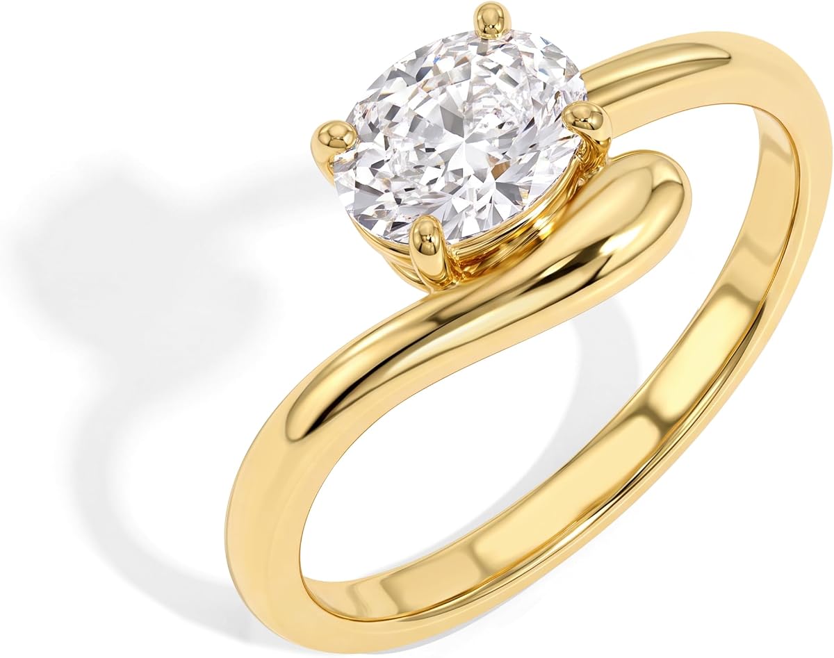 Alianzas de boda chapadas en oro de 14 quilates para mujer, delicados anillos de compromiso y promesa de circonita cúbica apilables, joyería moderna para ella, tallas 5 a 11
