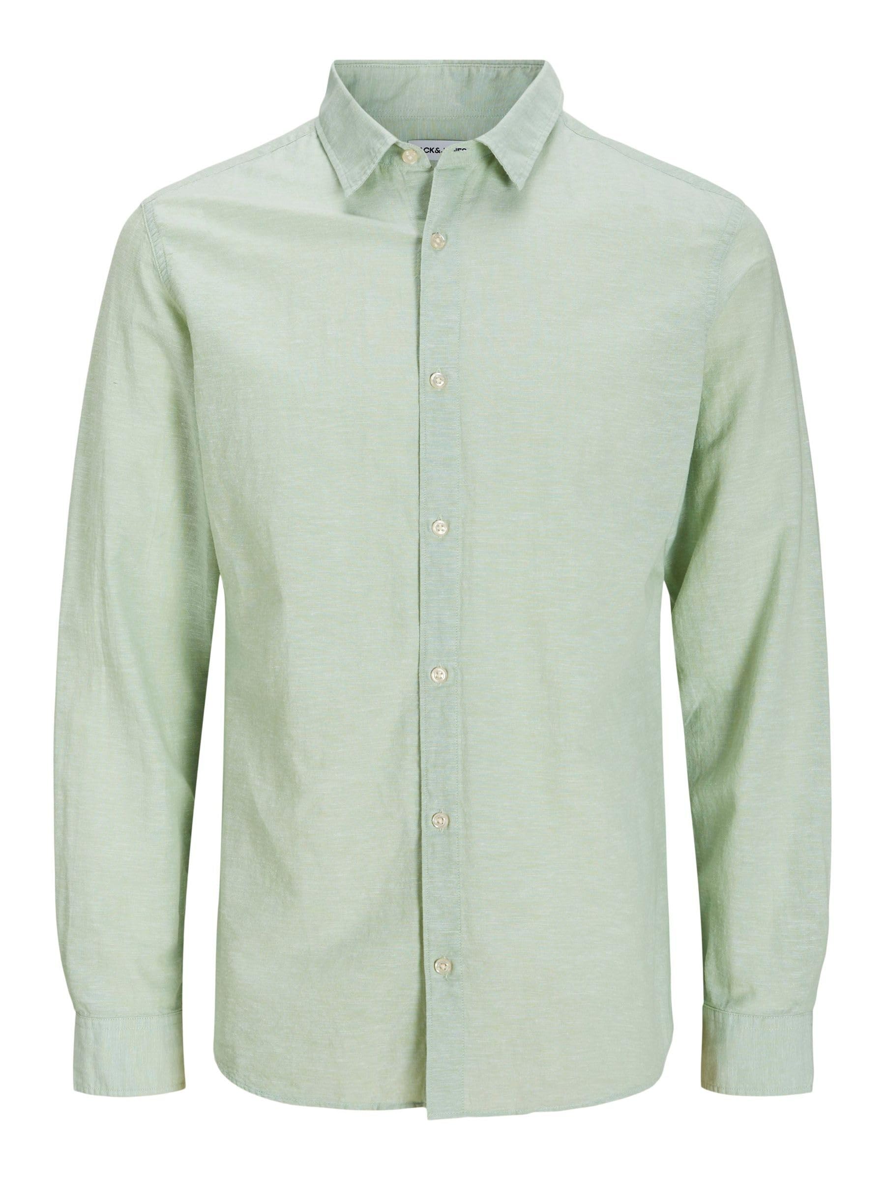 JACK&JONES PLUS JJEBREEZE LS SN PLS Shirt, Iceberg Green, 5XL