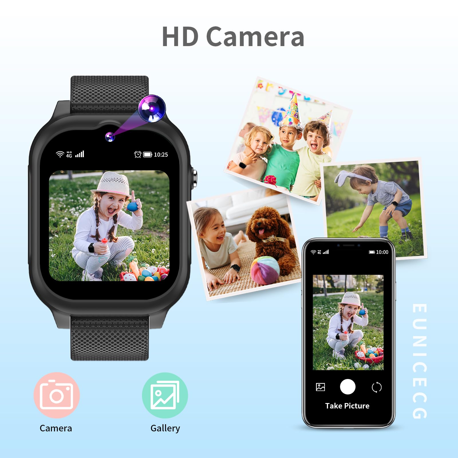 4G Smartwatch Dla Dzieci Chłopcy Dziewczynki Tracker GPS Telefon SOS Rozwołanie wideo Krokomierz Budzik HD Kamera Kalkulator Wodoodporne cyfrowe prezenty