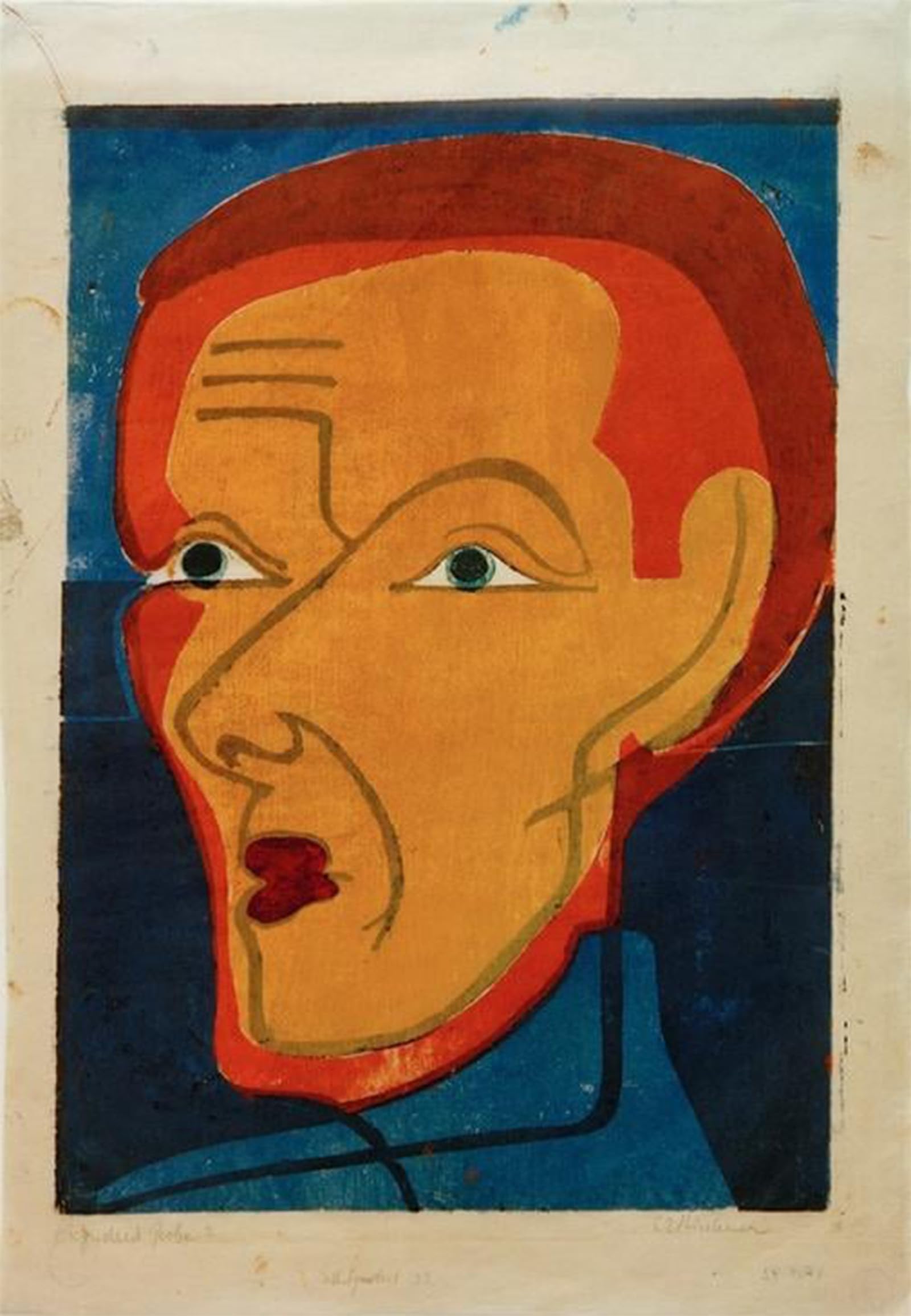 SERENDIPITP Vintage Picture Print on Canvas Wall Art Poster Self-portrait by Ernst Ludwig Kirchner Artwork Print Poster for Wall Decor 60x90cm