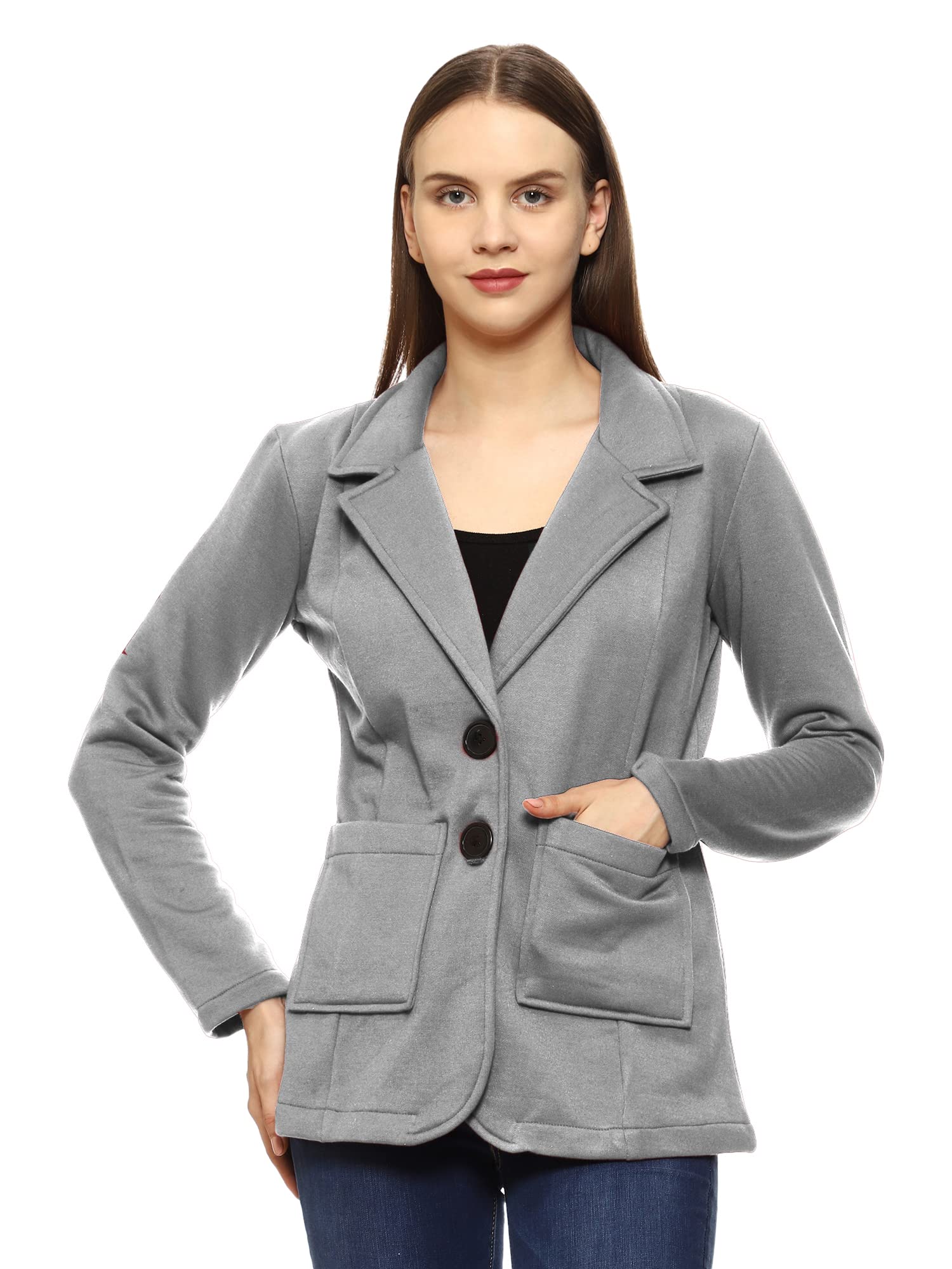 roarers WOMEN REGULAR LENGTH POLY FLEECE SOLID COAT-picture-19