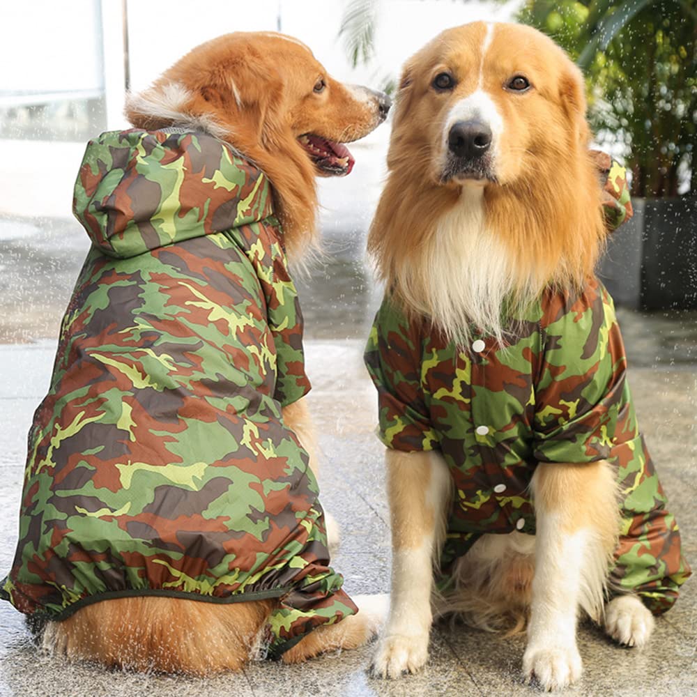Impermeabile per Cani, Impermeabile for Cani di Grandi Dimensioni, Regolabile, Impermeabile for Animali Domestici, Giacca Antipioggia Leggera con Cappuccio e for(4XL)