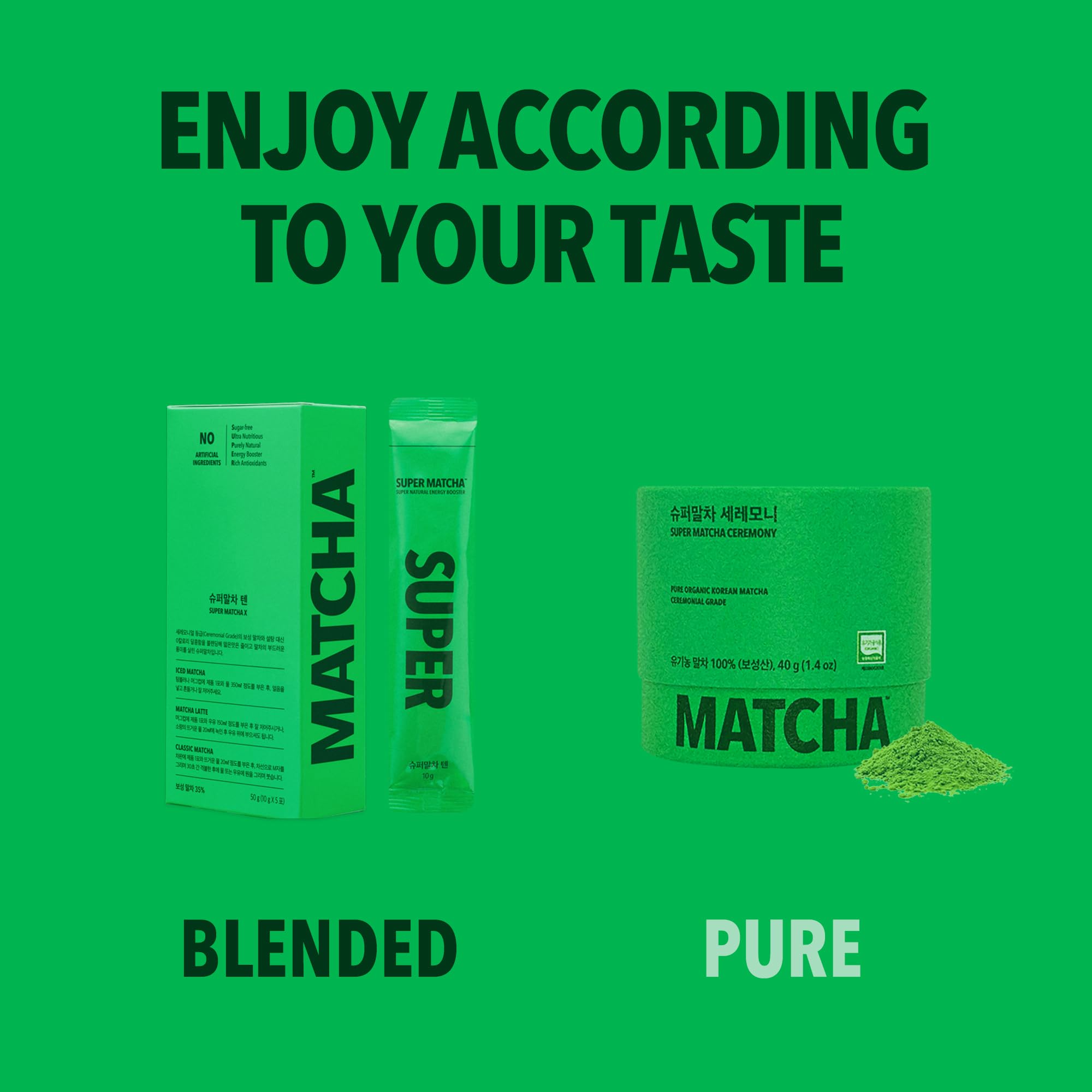 SUPER MATCHA Sweet Ceremonial Grade Matcha Powder Organic Blanded Matcha 5 Sticks 0 35 oz 10g Sweet Tea — view 8