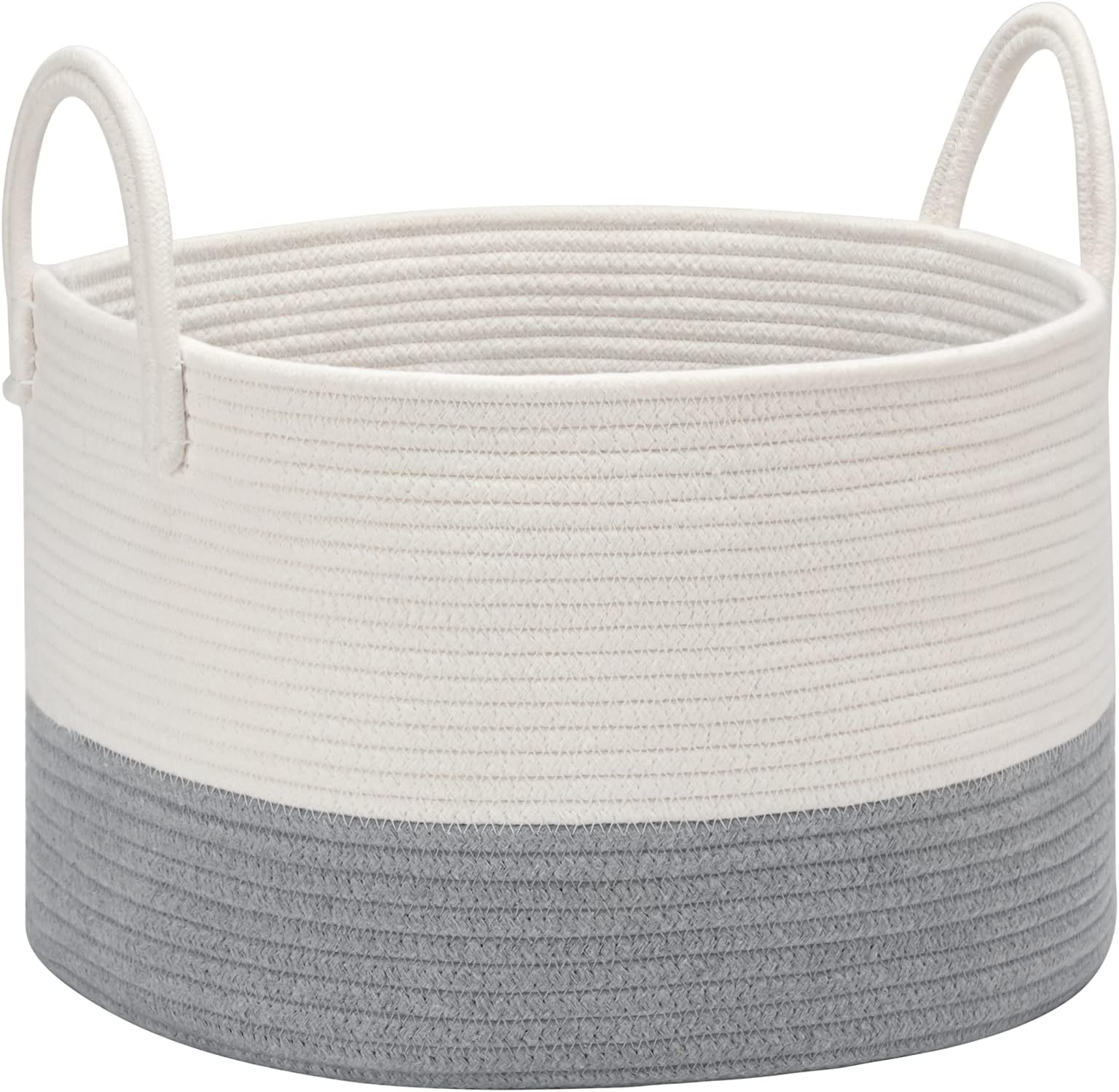 DOKEHOM Large Storage Baskets 15.7(D) x 9.8(H) Inches Cotton Rope