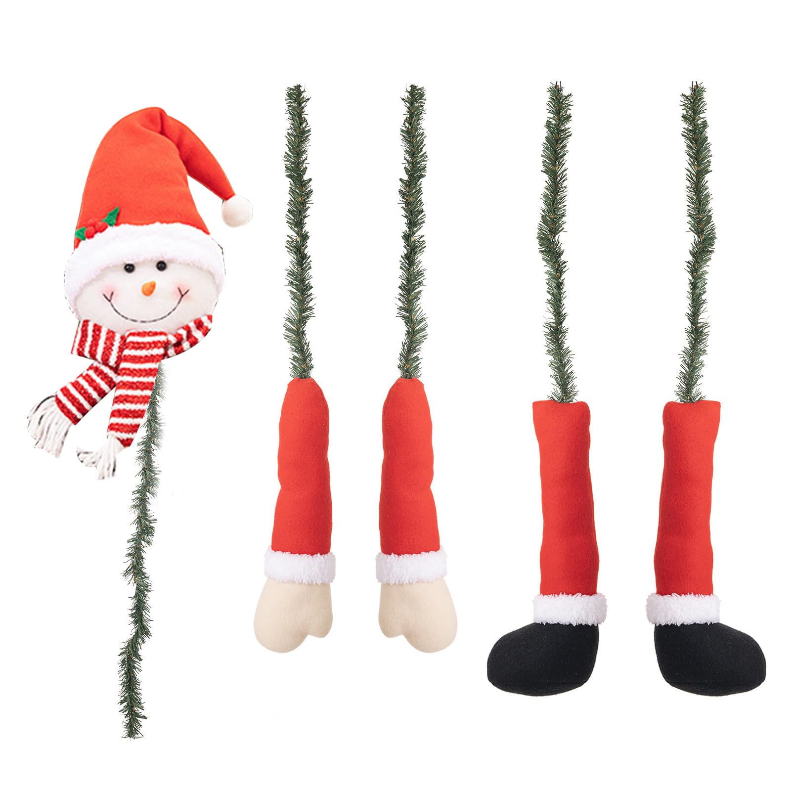 Tsophreniq Santa/Snowman Hugging Christmas Tree Toppers Festival Home Adornment Parties Decoration for Indoor/Outdoor Use Festival Tree Ornament