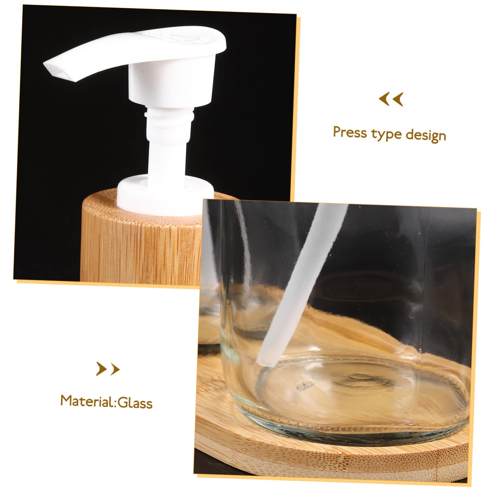 Mobestech Dispenser di Lozione in Vetro 500Ml con Pompa, Flacone Riutilizzabile per Shampoo e Detergente per Mani, Facile da Usare, per Casa e Hotel