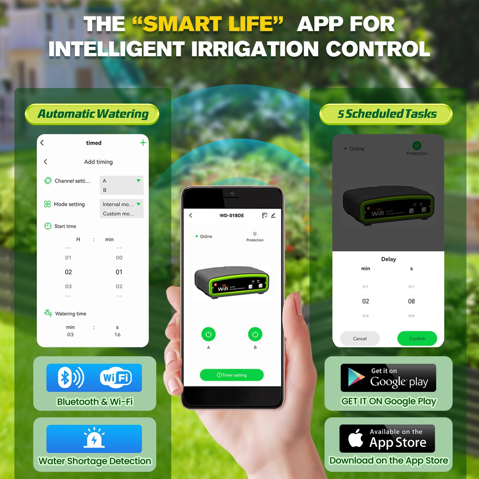 Wifi Sistema Di Irrigazione Automatica Per Vasi,Con Pompa Doppia,Controllo Remoto App,Installazione Automatica Per 20 Vasi,Kit Di Irrigazione Automatica Per Piante Da Interno,Balcone