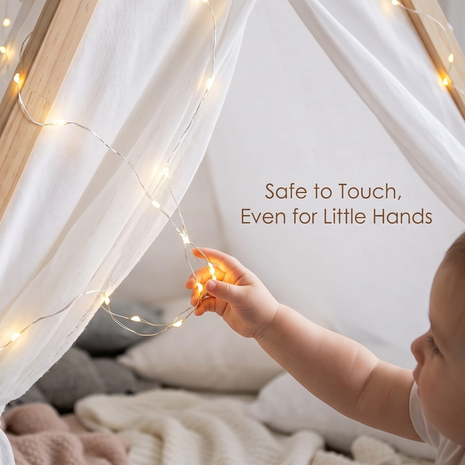 Paquete de 24 luces de hadas funcionan con pilas de 2 m, 20 luces LED de alambre plateado, luces estrelladas para bricolaje, bodas, fiestas, festivales, Halloween, Navidad (blanco cálido)