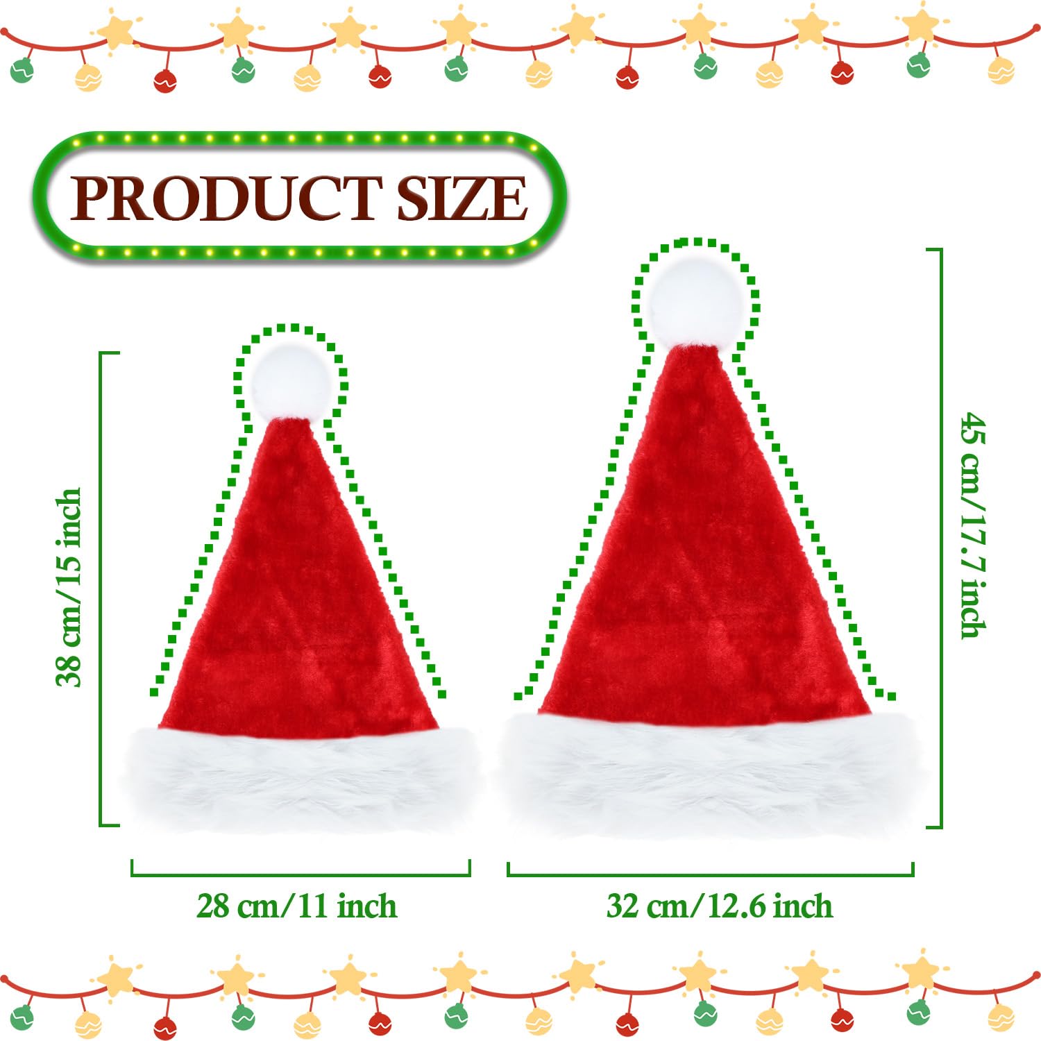 Alederways Santa Hat Christmas Hat - Image 4