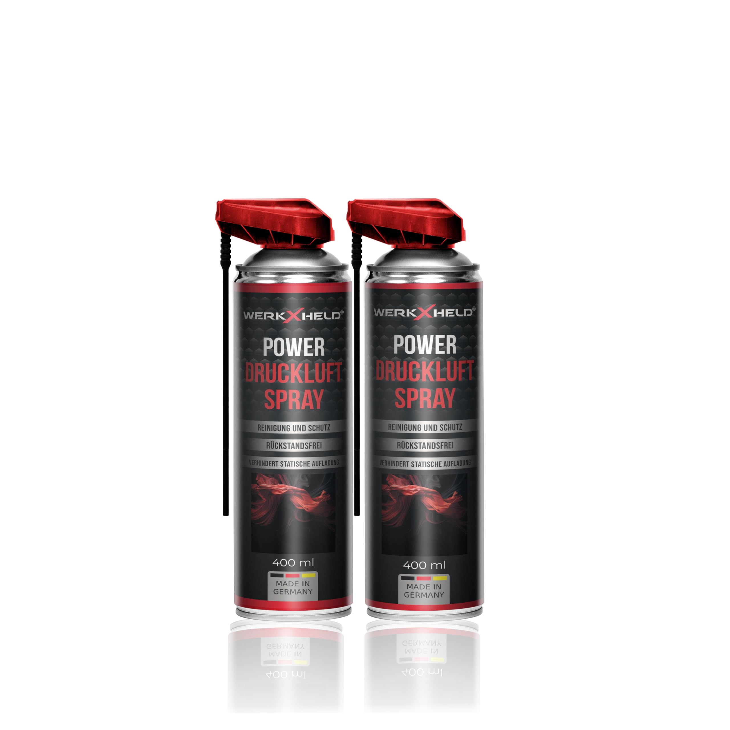 Druckluftspray für Elektronikreinigung - Air Duster mit 100mm Verlängerung - Compressed Air Dose - Staubentfernung für PC, Tastatur, Kamera