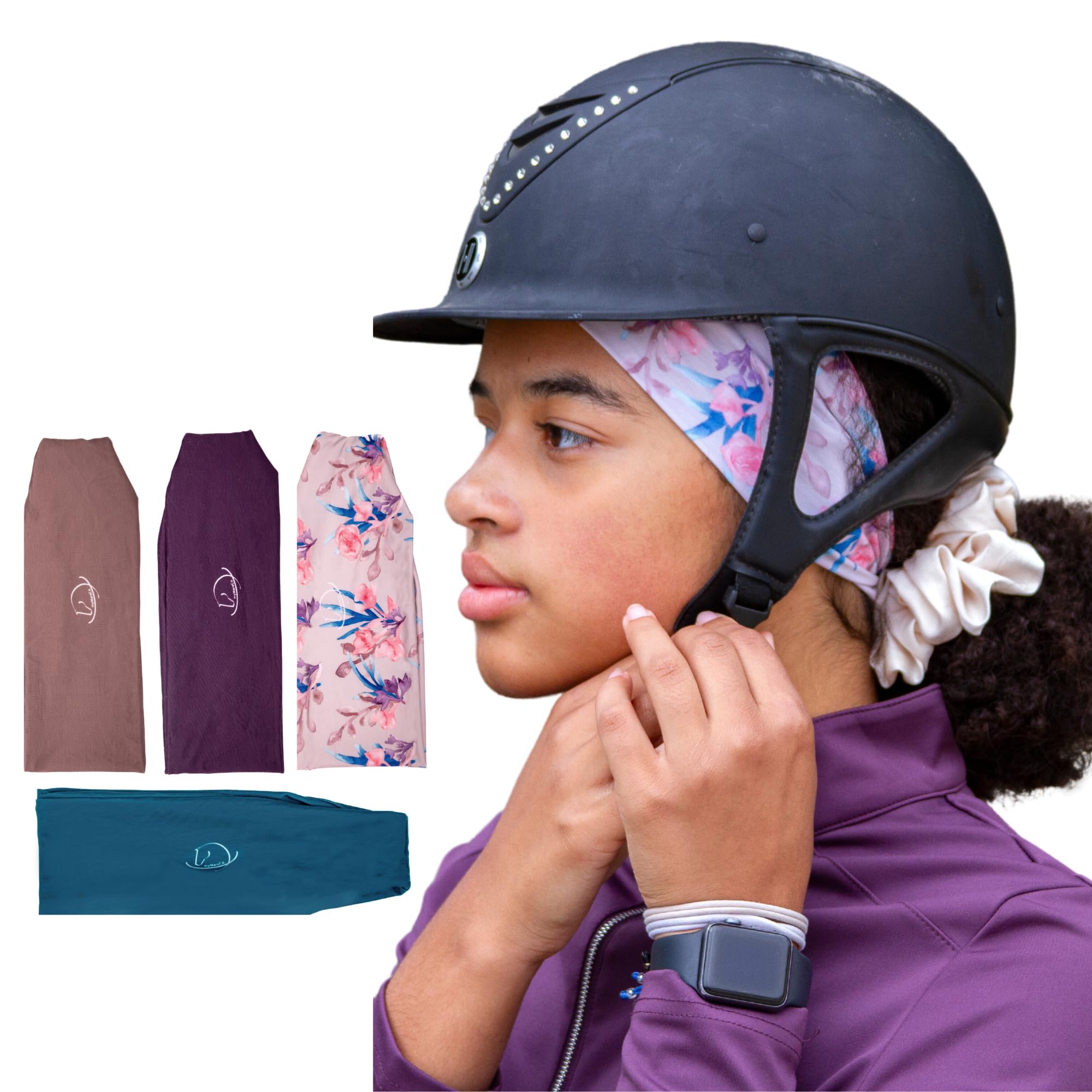 myMareCo Equestrian Headbands Designed to Wick Moisture and Protect Hair Under Helmets, for Horseback Riding, Biking, and Securing Ear Buds