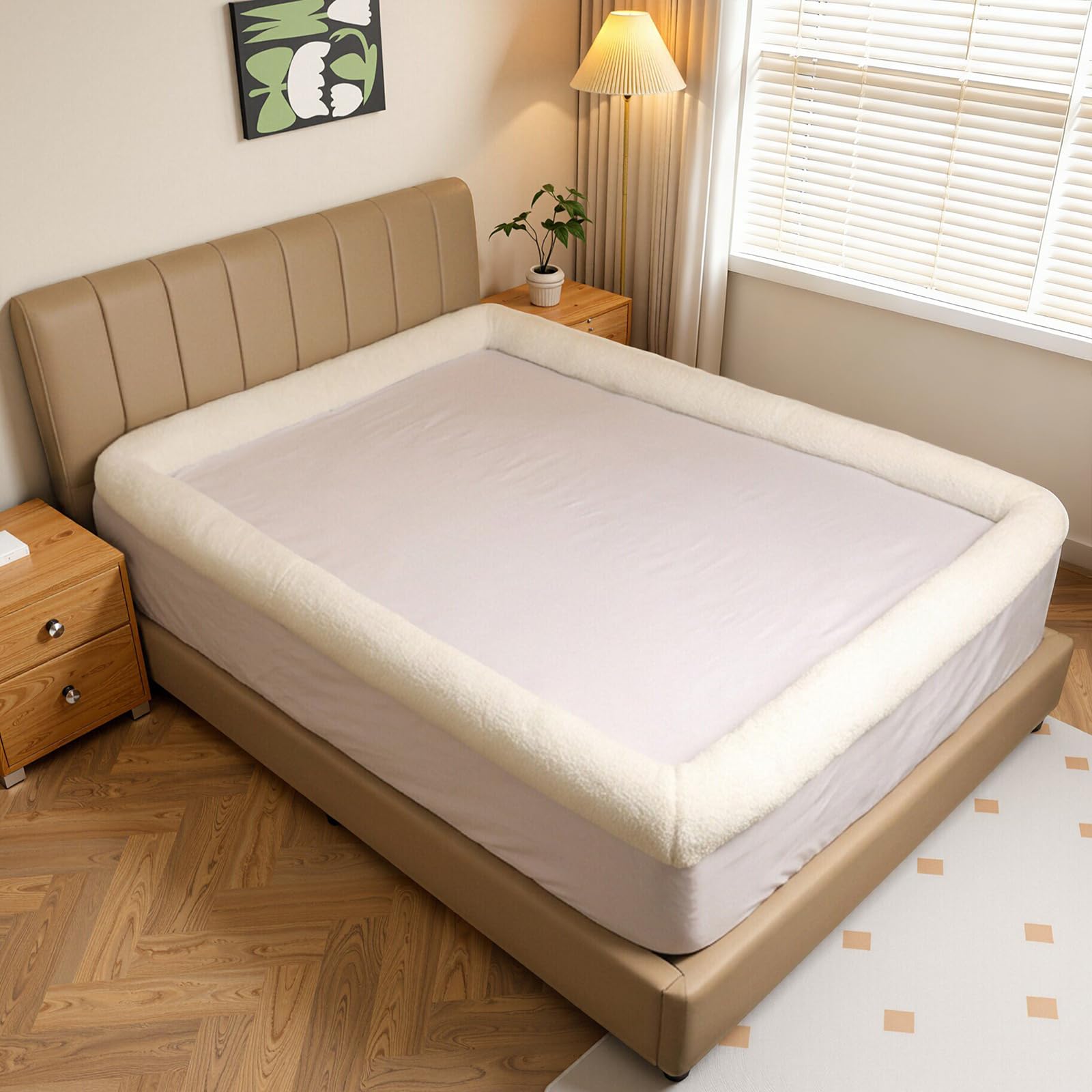 Photo 1 of ROOWANA Queen Fitted Sheet, White, 19" Deep Pocket, Plush
