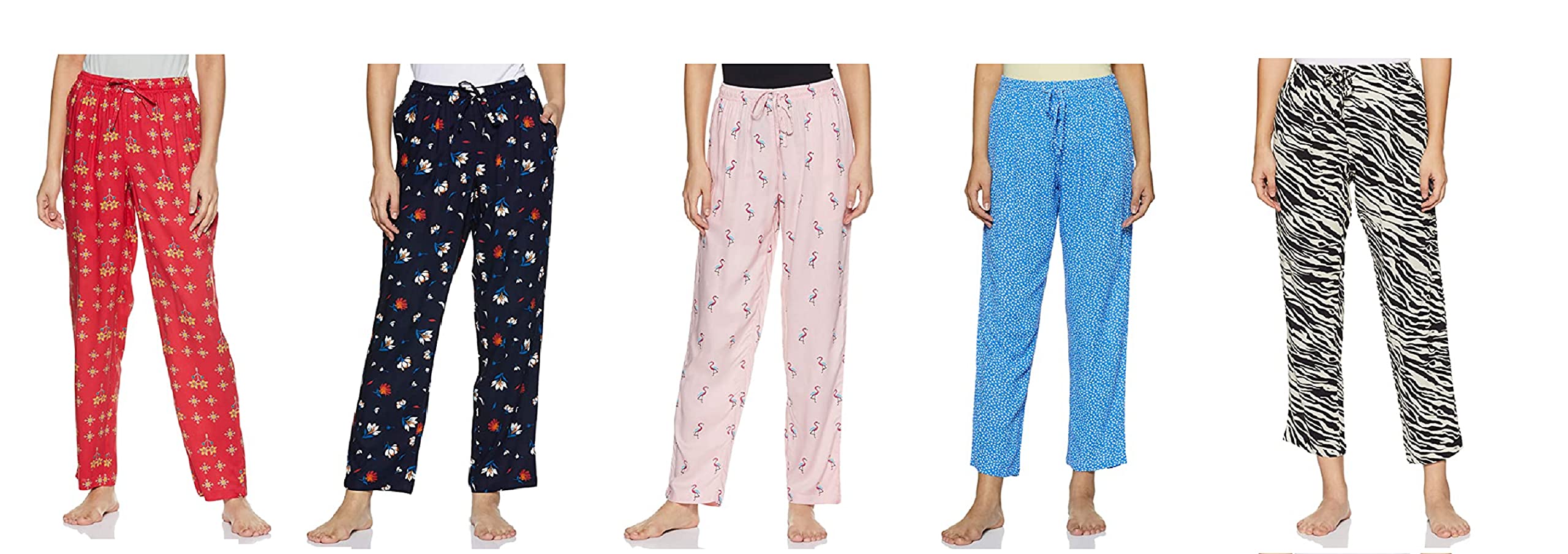 my Women Night wear Pyjama Pant- 5pcs combo-100% Cotton- Printed Fabrics-picture-38
