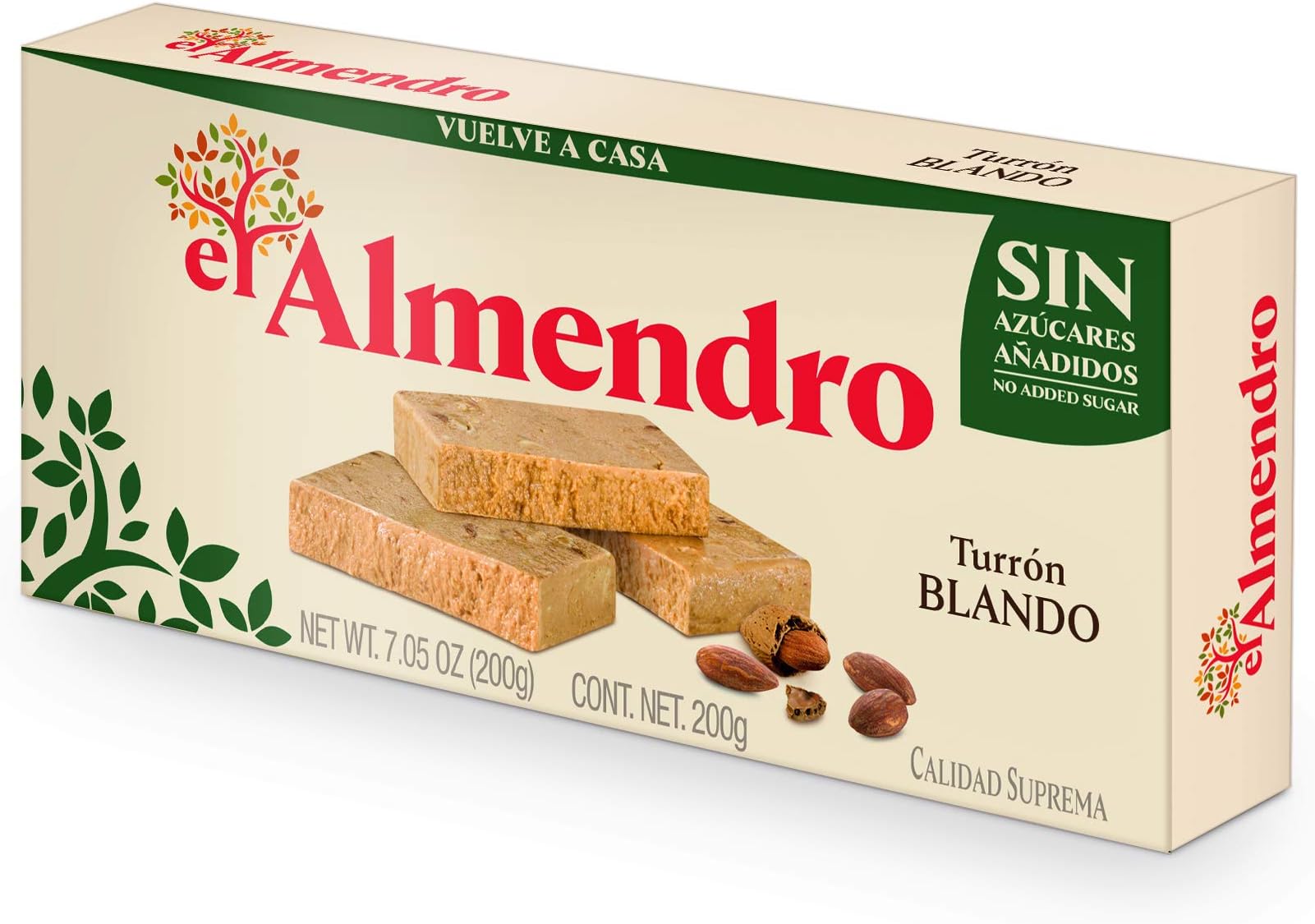 Sugar Free Soft Almond Turron (Turron Blando) 7oz (200 G)