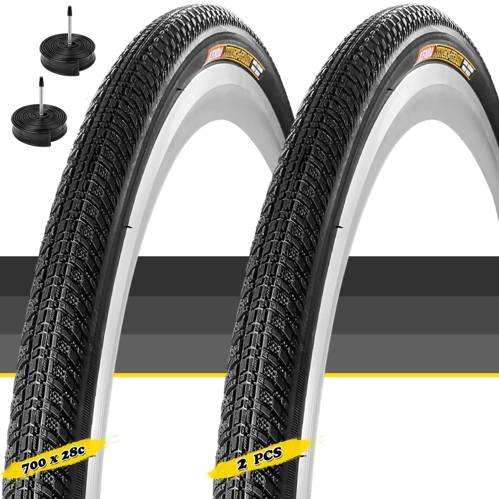 2PC 700x28c Opona Szosowa Wytrzymała, 700/28c Wysokie Ciśnienie 85 PSI, 700 28 c Lekka Opona 700c do Roweru Szosowego Gravelu