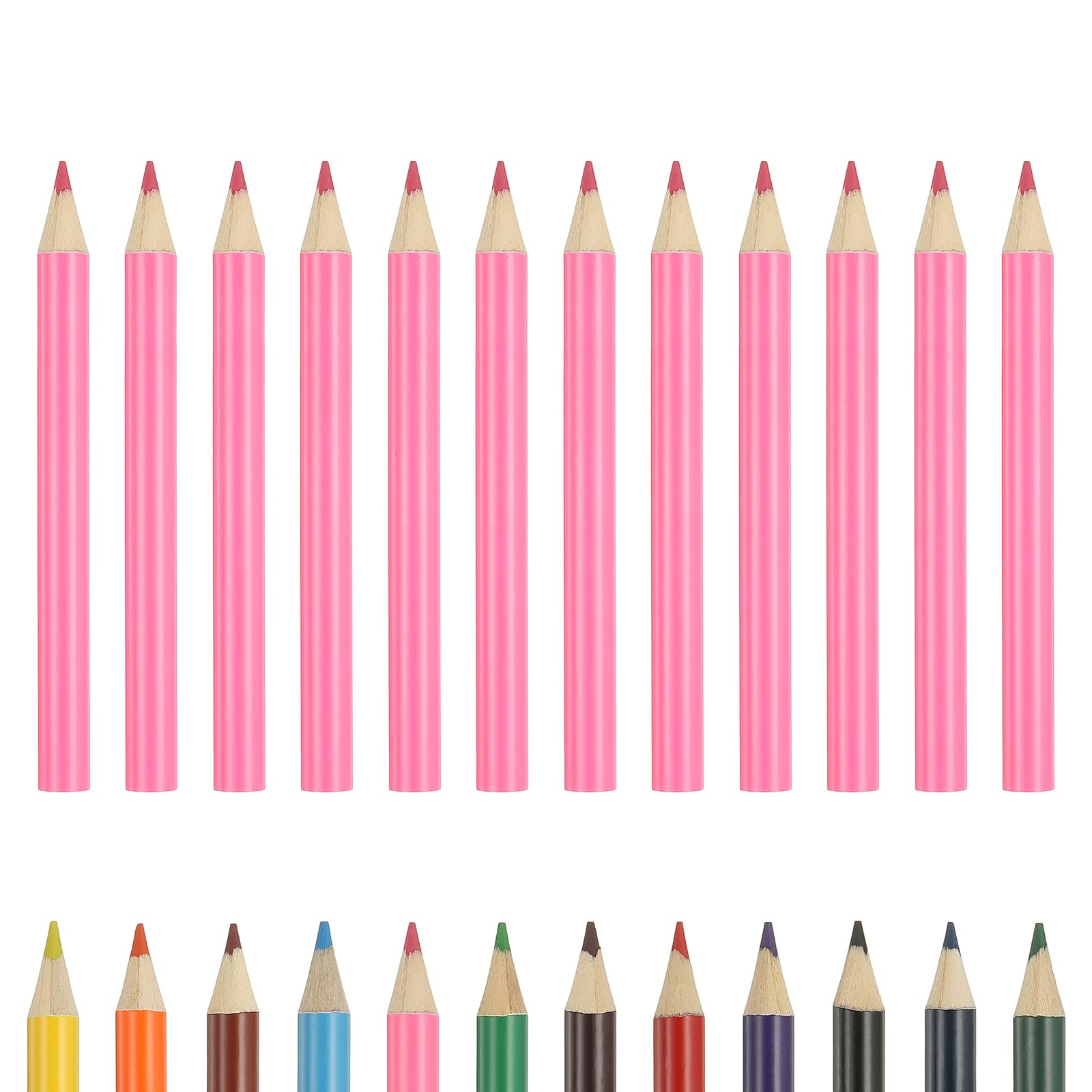 PATIKIL Colored Pencils, Pink Color Cute Drawing Pencils with Oil-Based Cores Art Scrapbook Supplies for Adult Coloring Books Artists Beginners Drawing Sketching, 12 Pcs