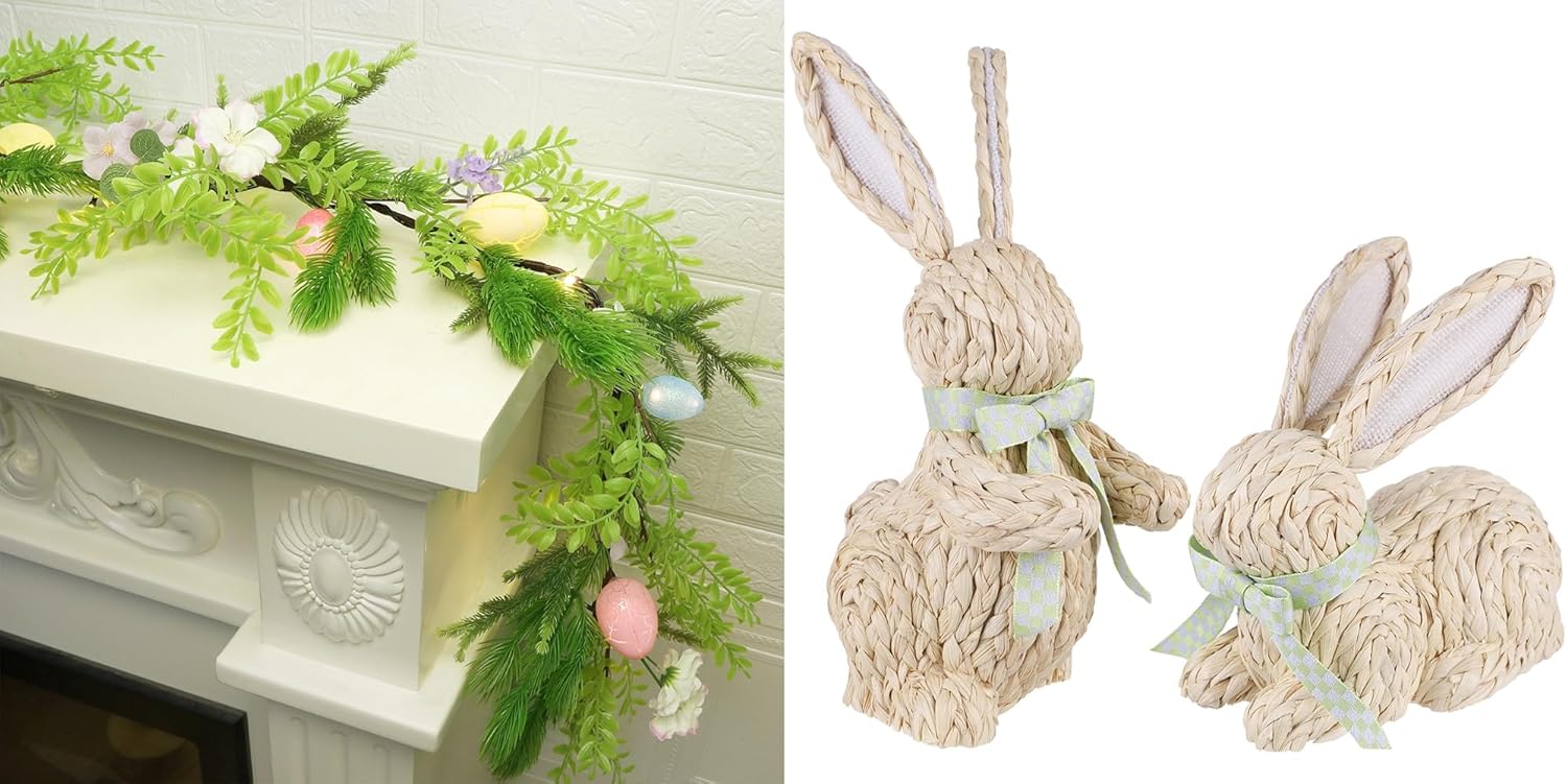 Corn Husk Rabbit&Egg Garland