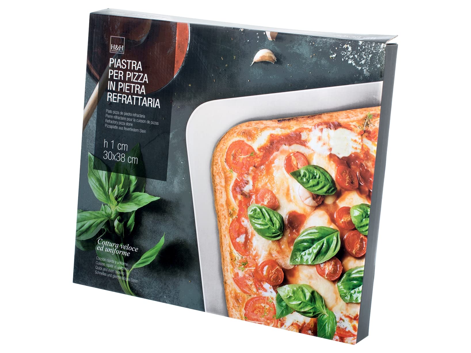 PENGO Home, Piastra refrattaria per Pizza, Pane, 30 x 38 cm h 1 cm CP