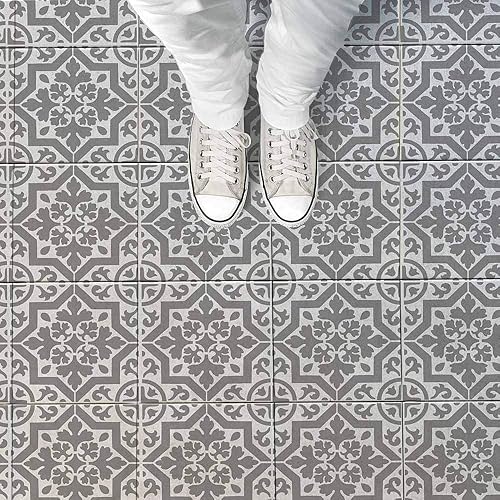 Miniatura 6 de Lyndhurst - Plantilla de azulejos para pintar pisos de azulejos, plantillas de azulejos reutilizables para pisos de linóleo y cemento, pinta tu