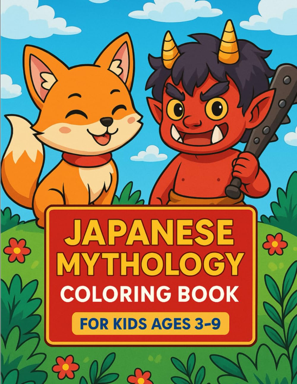 JAPANESE MYTHOLOGY Coloring Book: FOR KIDS AGES 3-9 (MANGA GODS & LEGENDS SERIES)