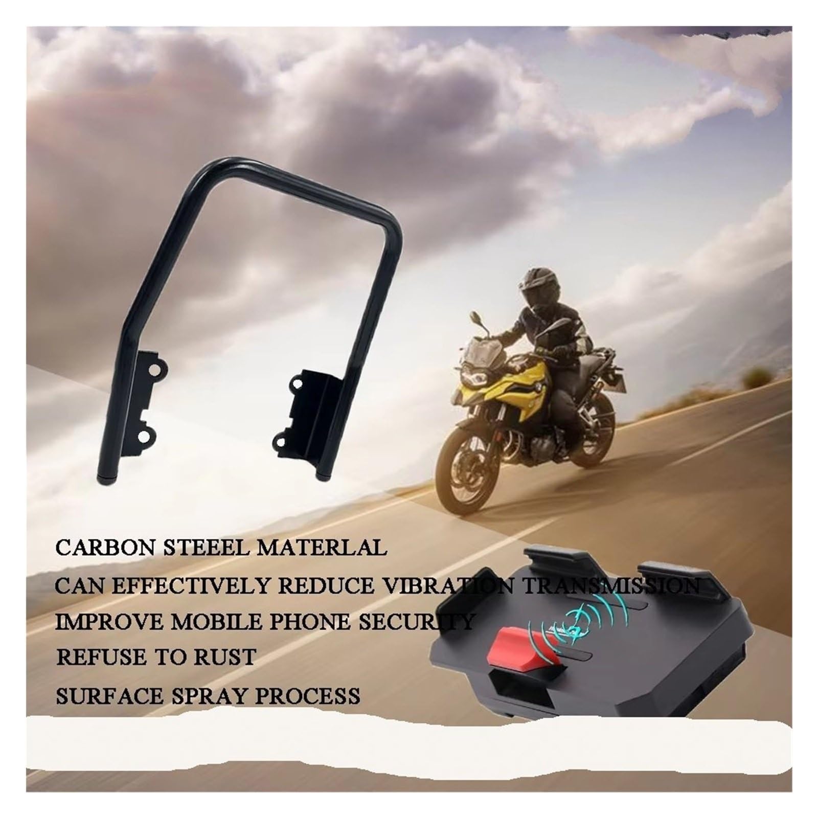 Support GPS Moto Navigation Support Universel F750 GS F7850 GS Support De Navigation Téléphone Portable Support De Moto Adapté À pour BMW F750gs F850gs Support Denavigation(Wireless Charging)