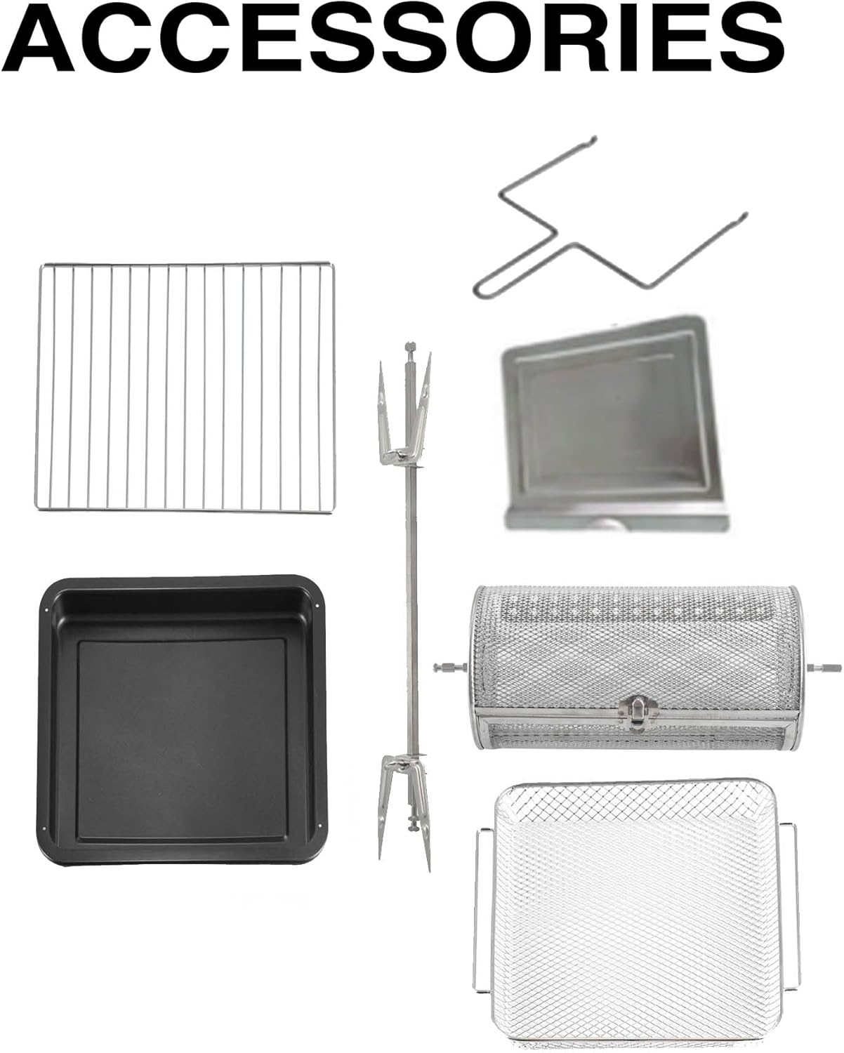 Accessories included with Equator AF 500 Air Fryer Oven