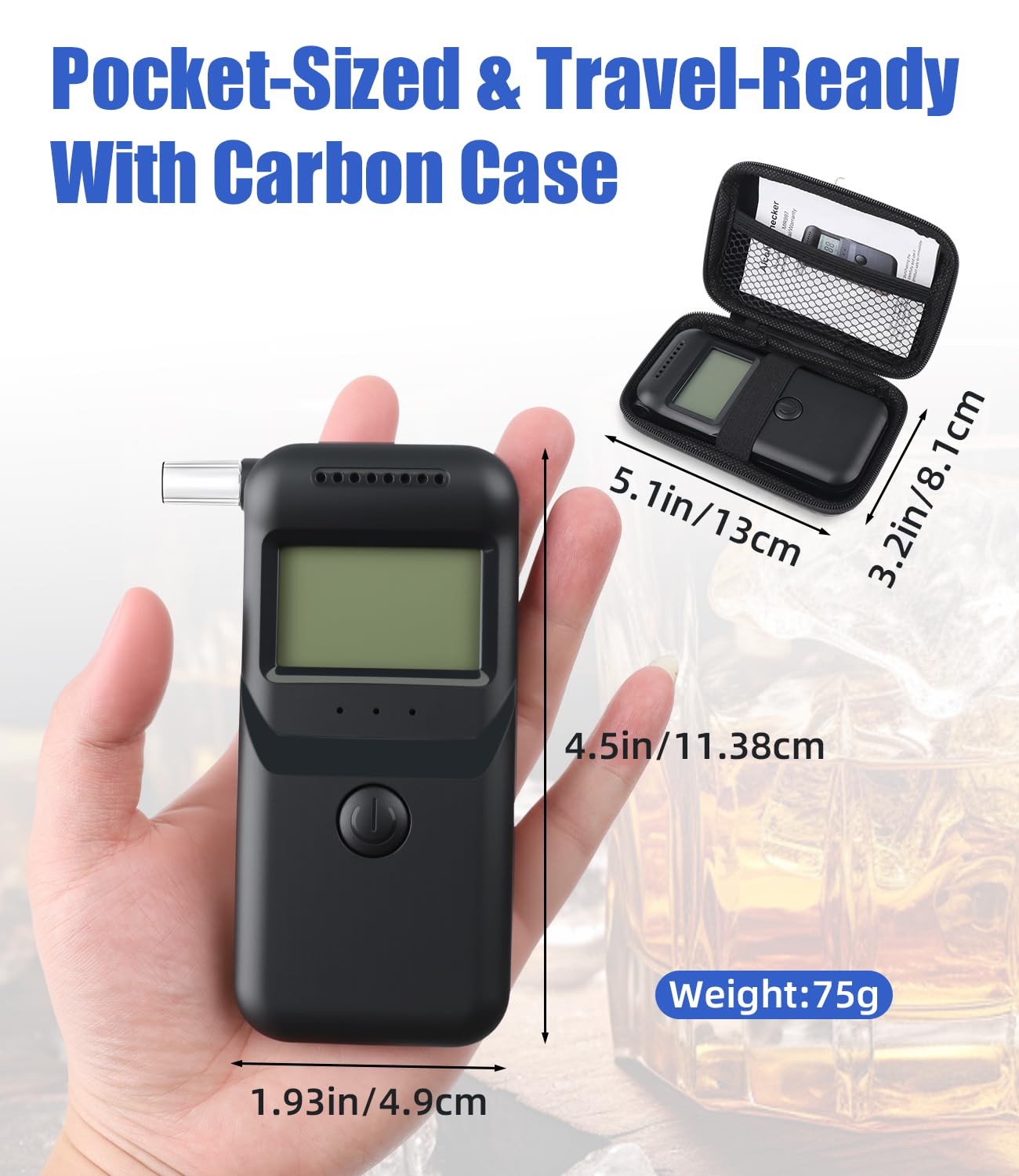 Amazon.fr : Vuxava Éthylotest Électronique Homologué NF avec Écran LCD & 20  Embouts – Alcotest Portable pour Maison & Voiture avec Sac Noir en Fibre de  Carbone, Précis & Réutilisable