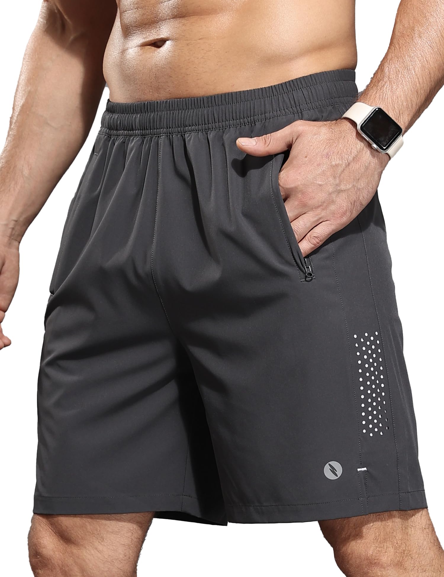 Mens Athletic Running Shorts Quick Dry 7 Lightweight Workout Shorts Training Sports Gym Hiking Basketball