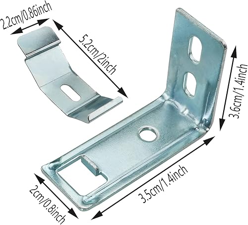 Miniatura 2 de 4 juegos de persianas verticales en forma de L Soporte de montaje de persianas verticales, marco de extensión de persiana con clip