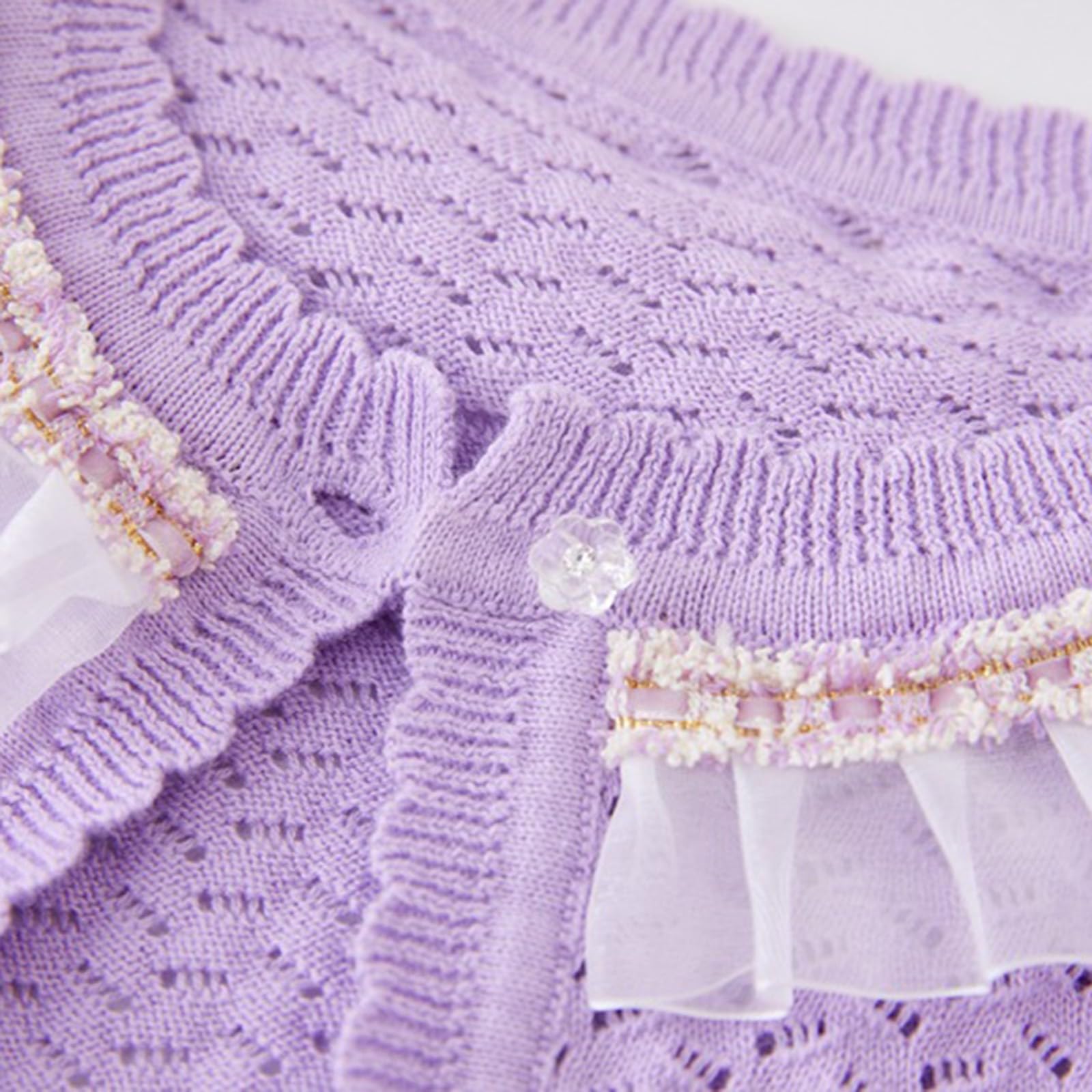 Bolero da ragazza, leggero, lavorato a maglia, traspirante, corto | Cover Up, cardigan leggero da ragazza, corto, traspirante, bolero lavorato a maglia forata, per serate estive