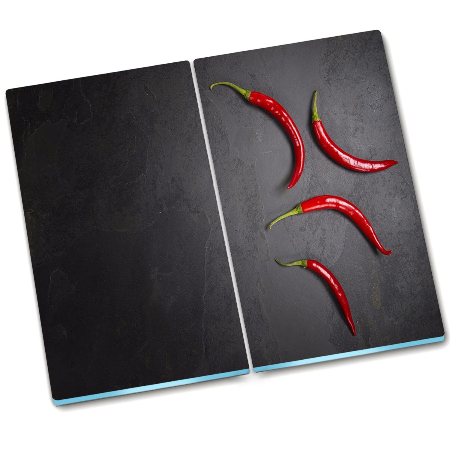 Protège-cuisinière et planches en verre piment pour sublimer vos repas