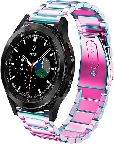 DEALELE Band Compatible for Sam Gear Sport, 20mm Metal de Acero Inoxidable  Correa de Repuesto para Sam Galaxy Watch 42mm / Active Mujer Hombre, Arco  Iris : Amazon.es: Electrónica