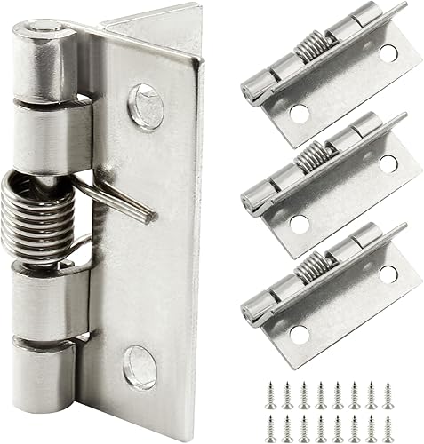 Hitefu 4 bisagras de resorte, bisagra de apertura automática pequeña de 1.5 pulgadas, bisagras de resorte de apertura automática, bisagra de cierre disponible en Yaxa Venezuela