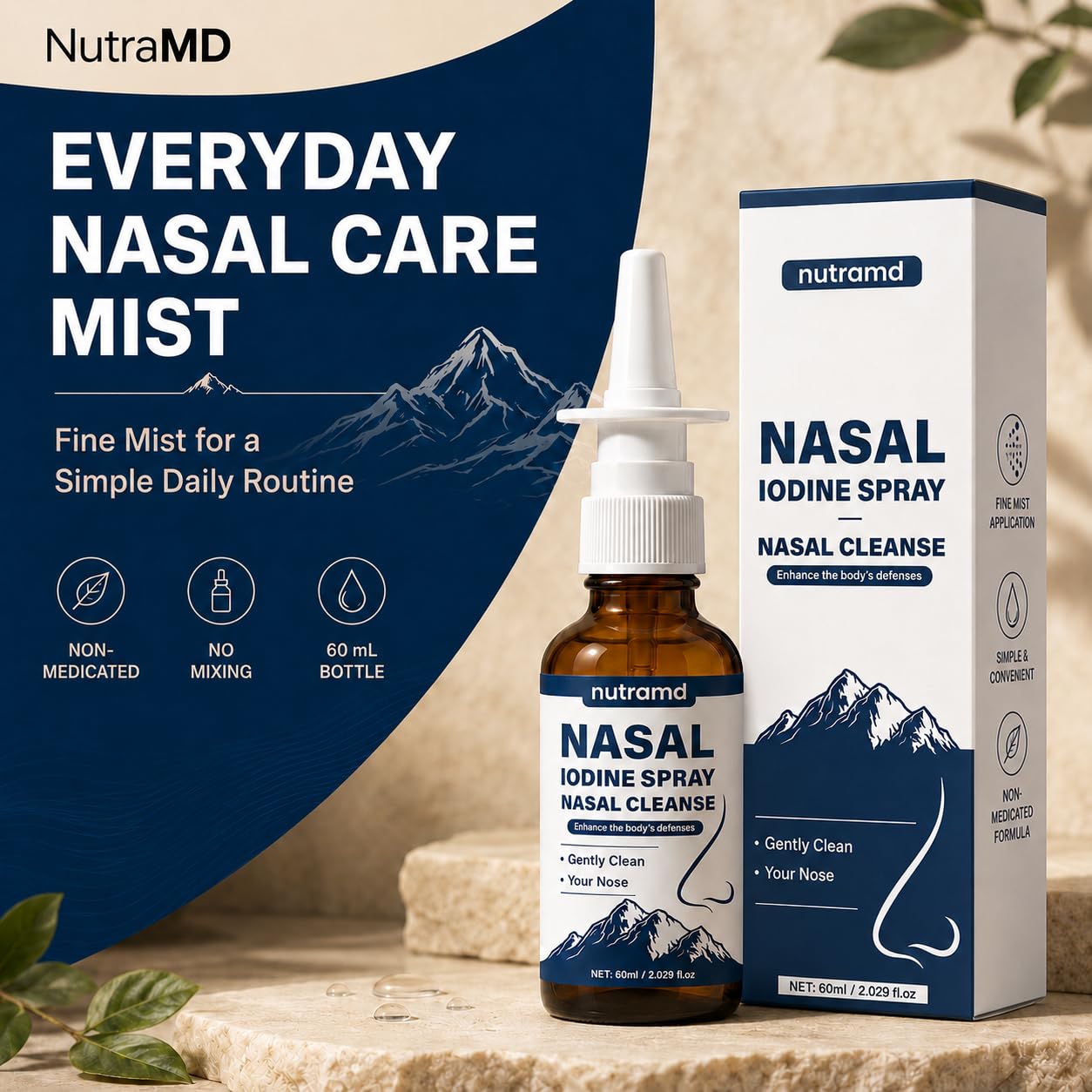Nutramd Iodine Nasal Spray, with Fulvic Acid, 60ml — Amazon image 2