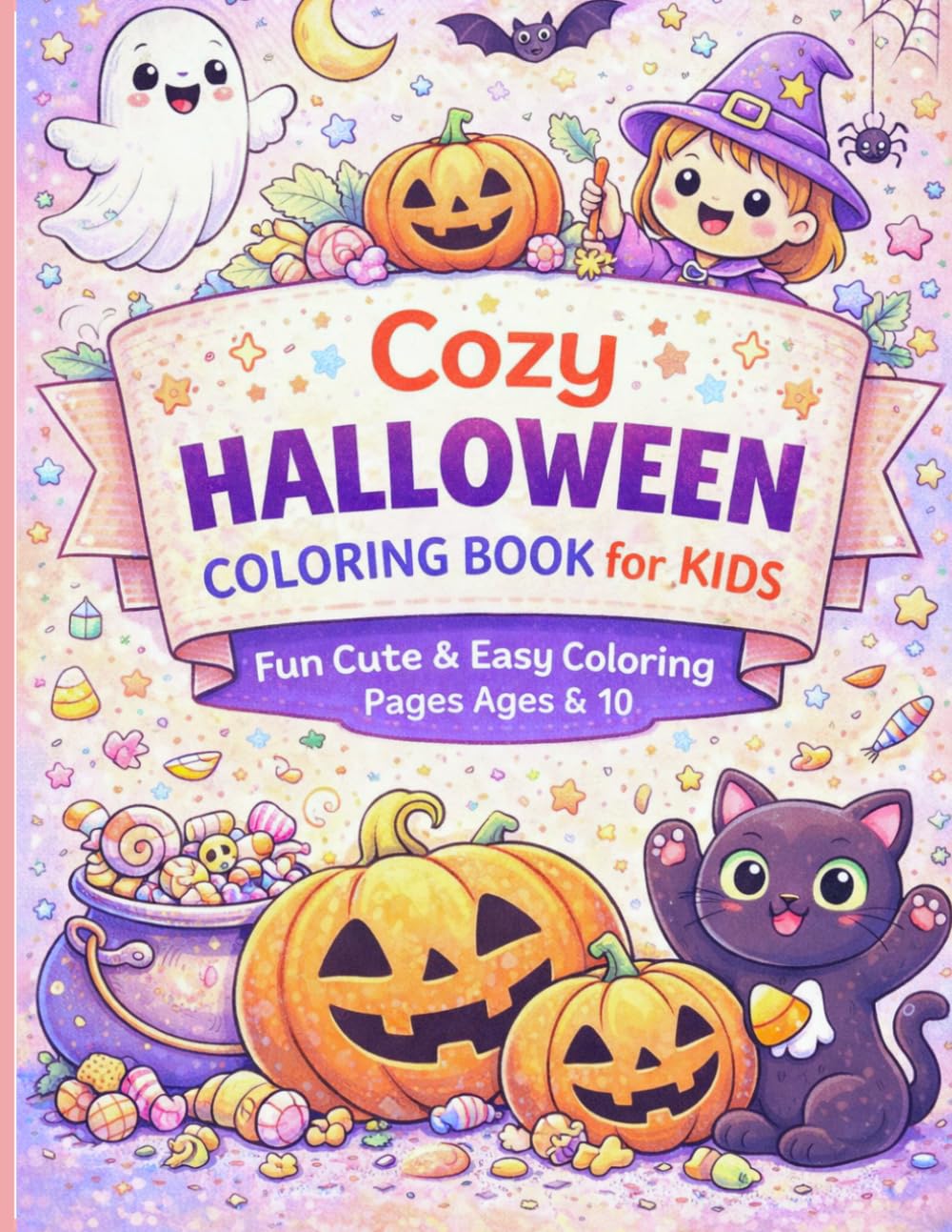 Cozy Halloween Coloring Book for Kids: Big, Bold & Simple Halloween Coloring Fun