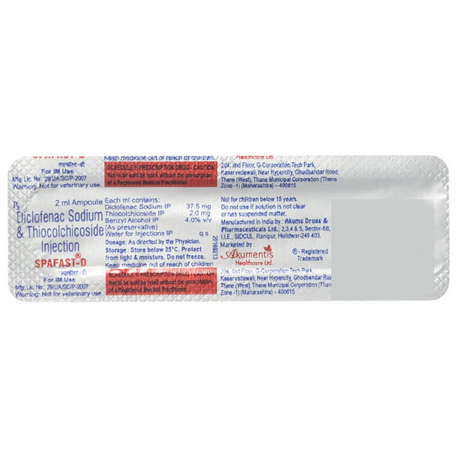 Spafast - D - Ampoule of 2ml Injection : Amazon.in: Health & Personal Care