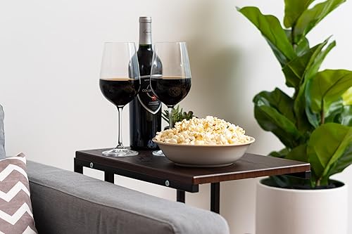 Miniatura 5 de IRIS Mesa auxiliar con marco de madera y metal de EE. UU., mesa auxiliar para sofá, refrigerio de café, mesita de noche para dormitorio, escritorio