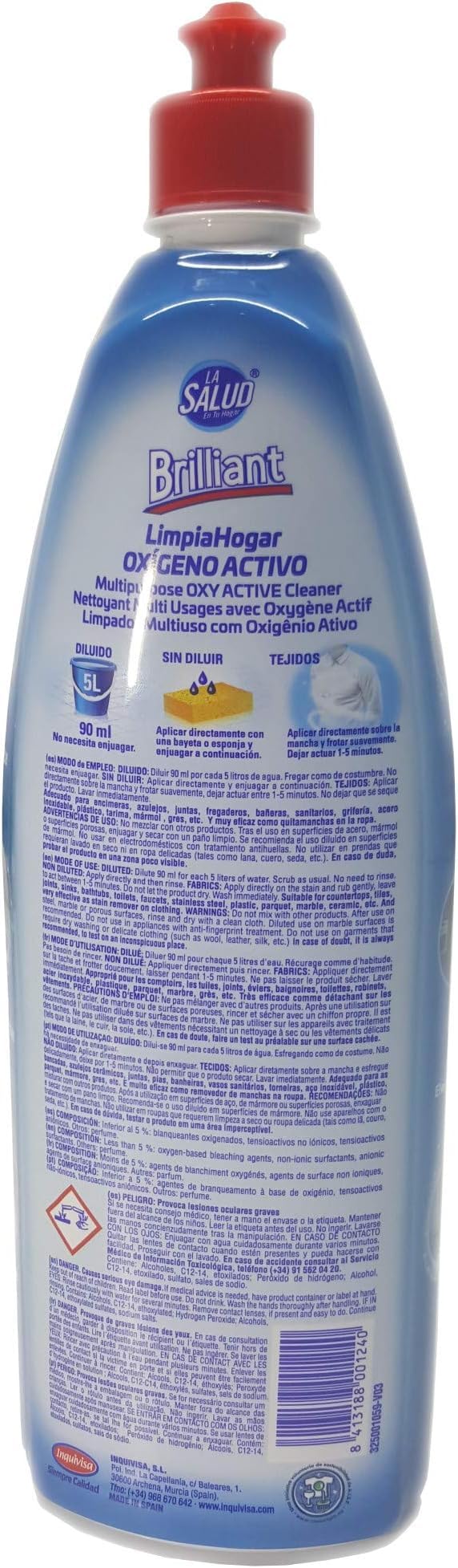 Multiusos Oxigeno Activo La Salud 1000ml Pack 6 unidades.