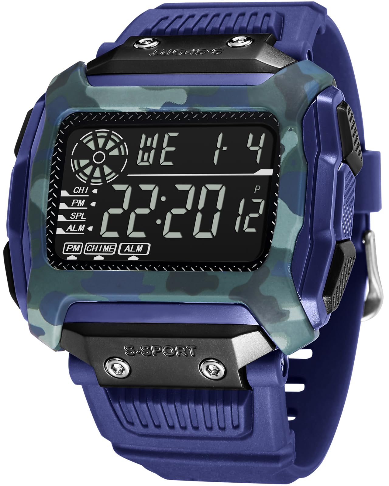 CIVO Reloj Digital Hombre Deportivo Militar 50M Impermeable Silicona Correas Relogio Homem Cronógrafo Fecha Clásico Led Reloj Pulsera Caballero