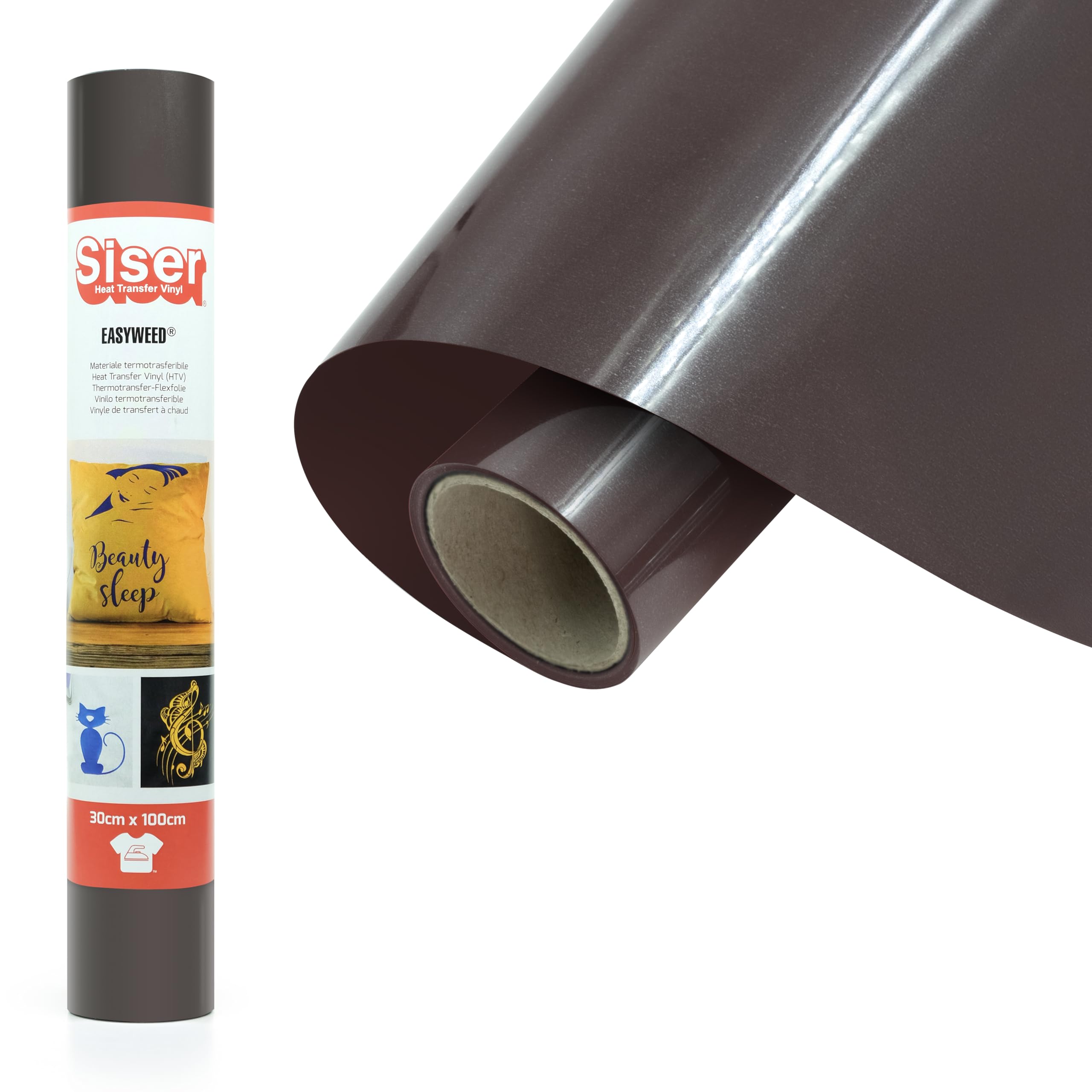 Siser® EasyWeed® Brown, 30 cm x 1 m, Thermo-Transferable Flex Film for Personalising Fabrics, Creative Hobbies, VeganOk and Oeko-Tex Standard 100 Class I Certified — image 1
