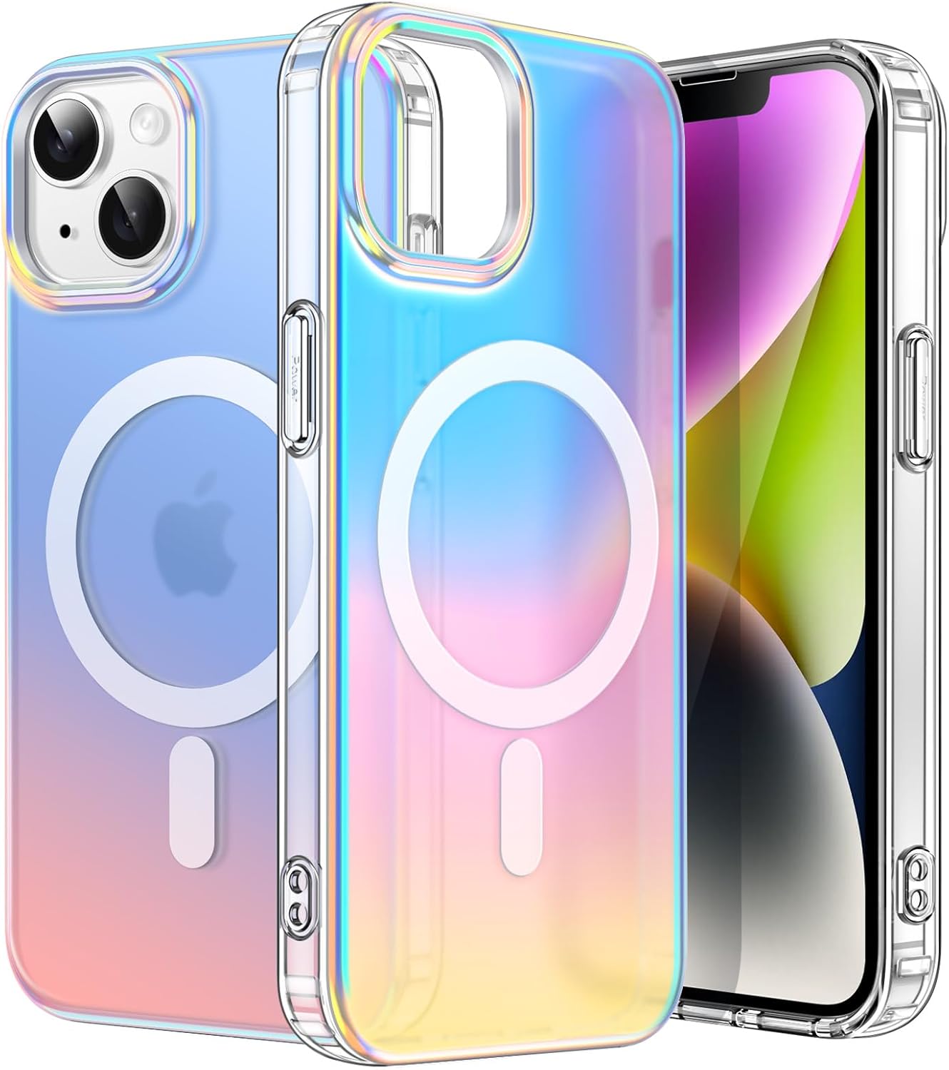 JETech Iridescent Case for iPhone 14 6.1-Inch Compatible with MagSafe, Cute Unique and Aesthetic Des… JETech Iridescent Case for iPhone 14 6.1-Inch Compatible with MagSafe, Cute Unique and Aesthetic Des…