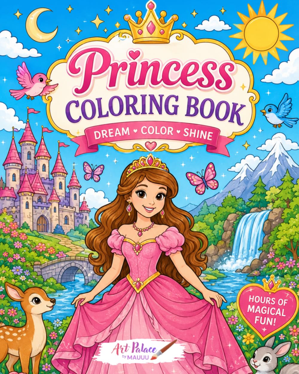 Princess Coloring Book: A Royal Coloring Adventure Filled with Dreams, Castles, and Fun!