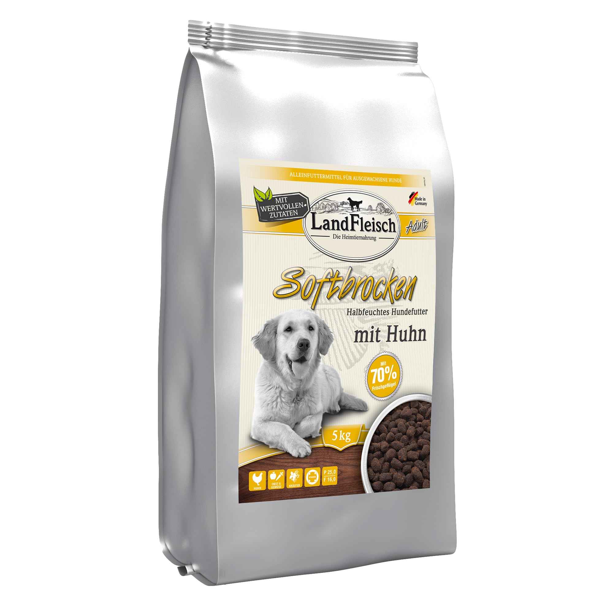 Landfleisch Dog Softbrocken mit Huhn – 5 kg
