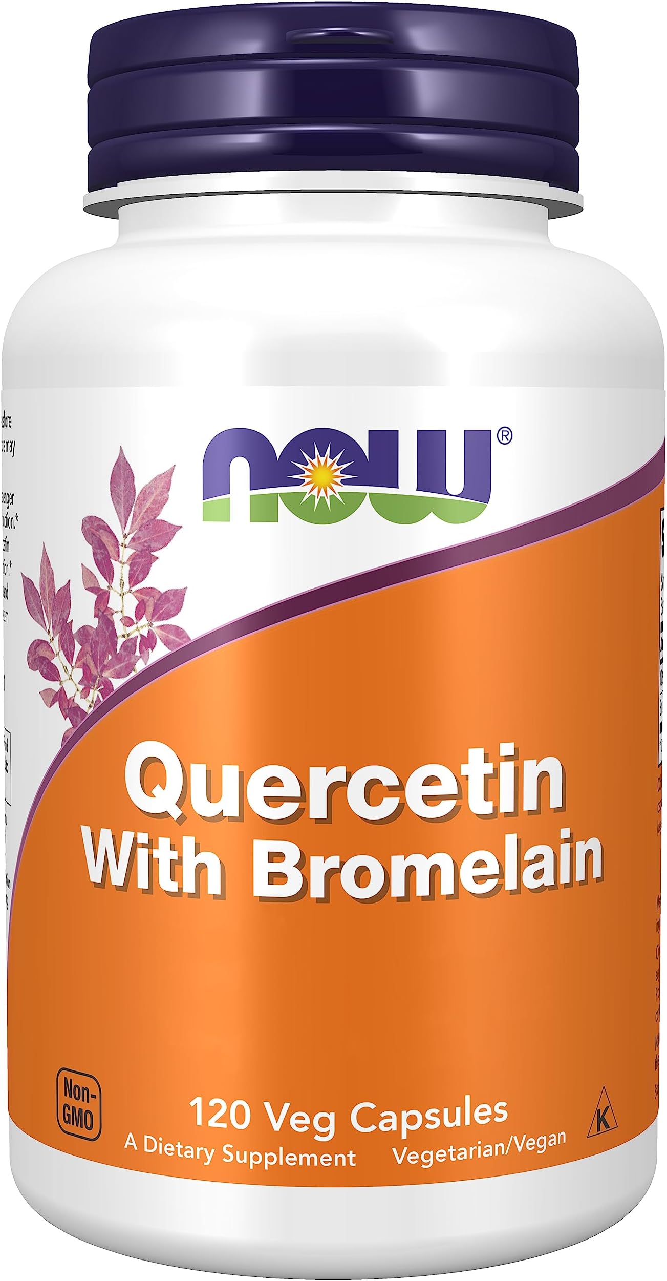 Foods, Quercetin with Bromelain, 120 Vegan Capsules, Lab-Tested, Bioflavonoid, Gluten Free, Soy Free, Vegetarian