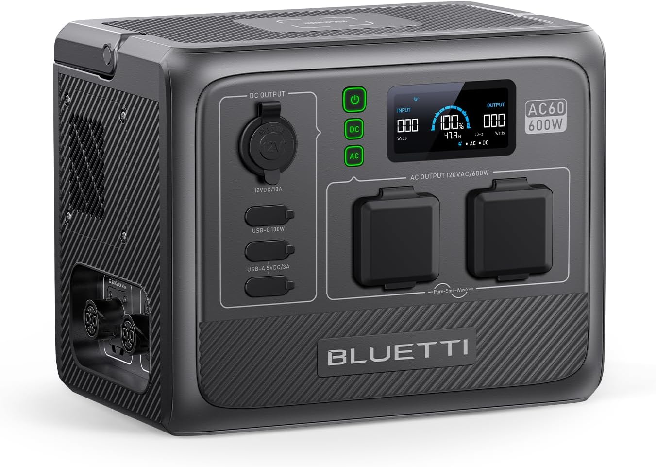 BLUETTI Solar Generator Pioneer 50 (AC60), 403Wh LiFePO4 Battery Backup w/ 2 600W (1200W Surge) AC Outlets, 1 Hour Fast Charge, Dustproof and Water Resistant for Camping, Trip, Power Outage